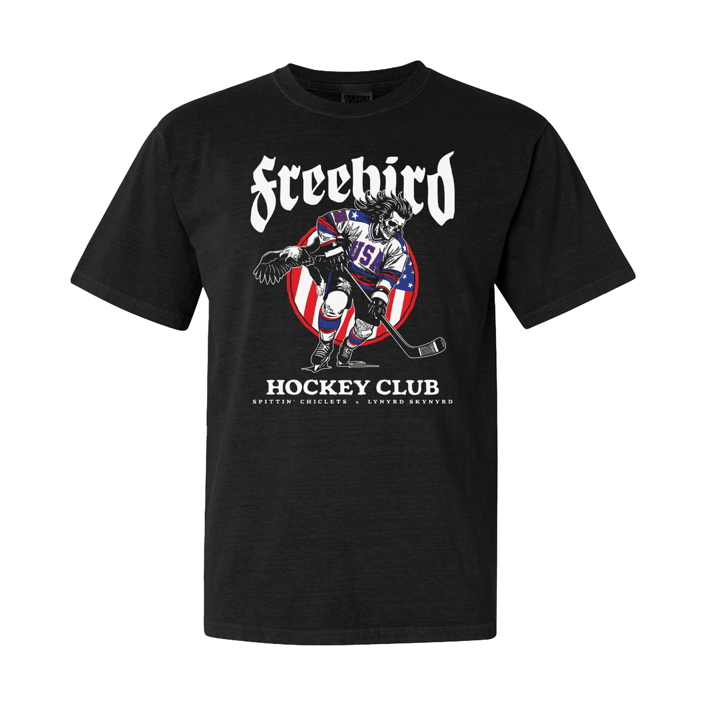 Lynyrd Skynyrd x Spittin Chiclets Freebird Hockey Club T-Shirt