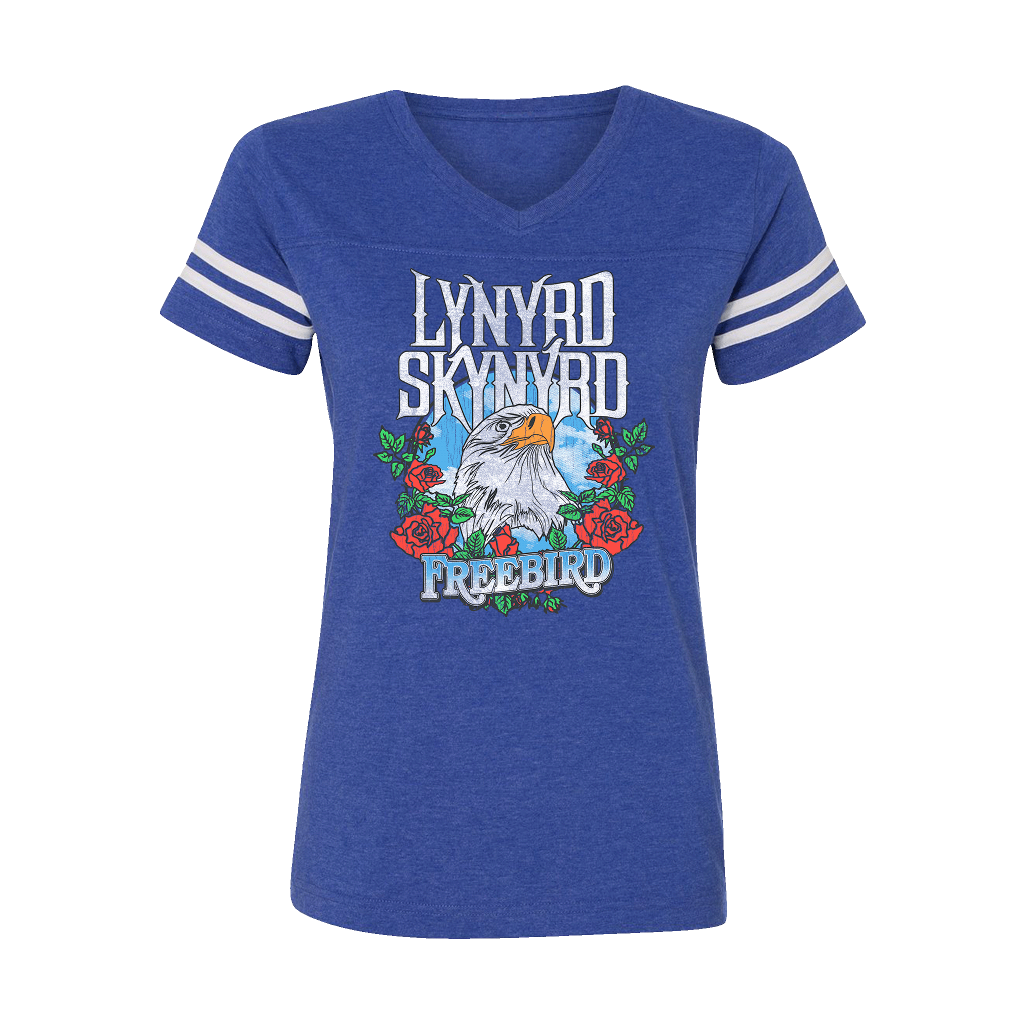 Eagle Roses Blue Ladies TShirt Lynyrd Skynyrd Store
