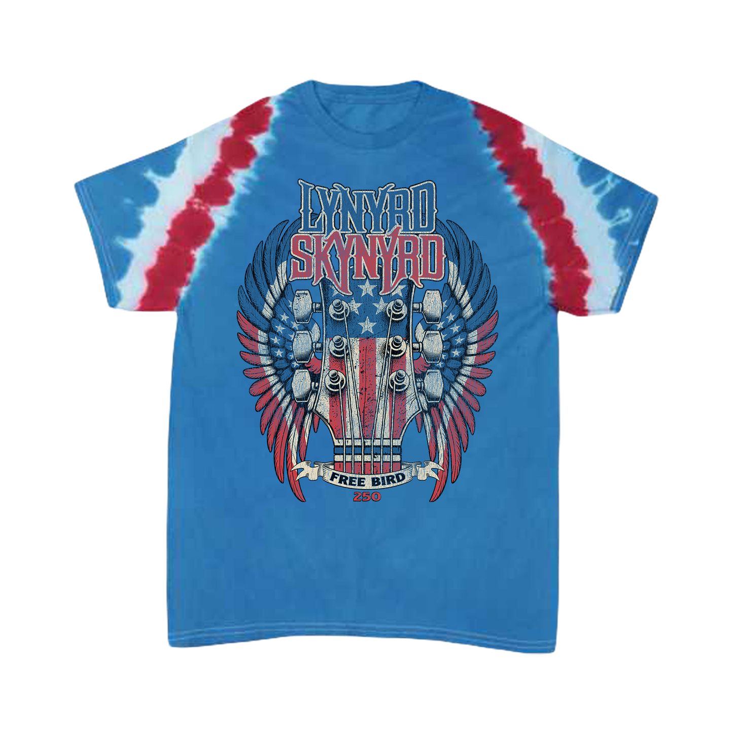 Red White and Blue 250 Tie Dye Tee