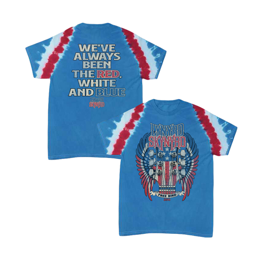Red White and Blue 250 Tie Dye Tee