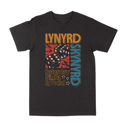 Saturday Night Special Black Dice T-Shirt – Lynyrd Skynyrd Store